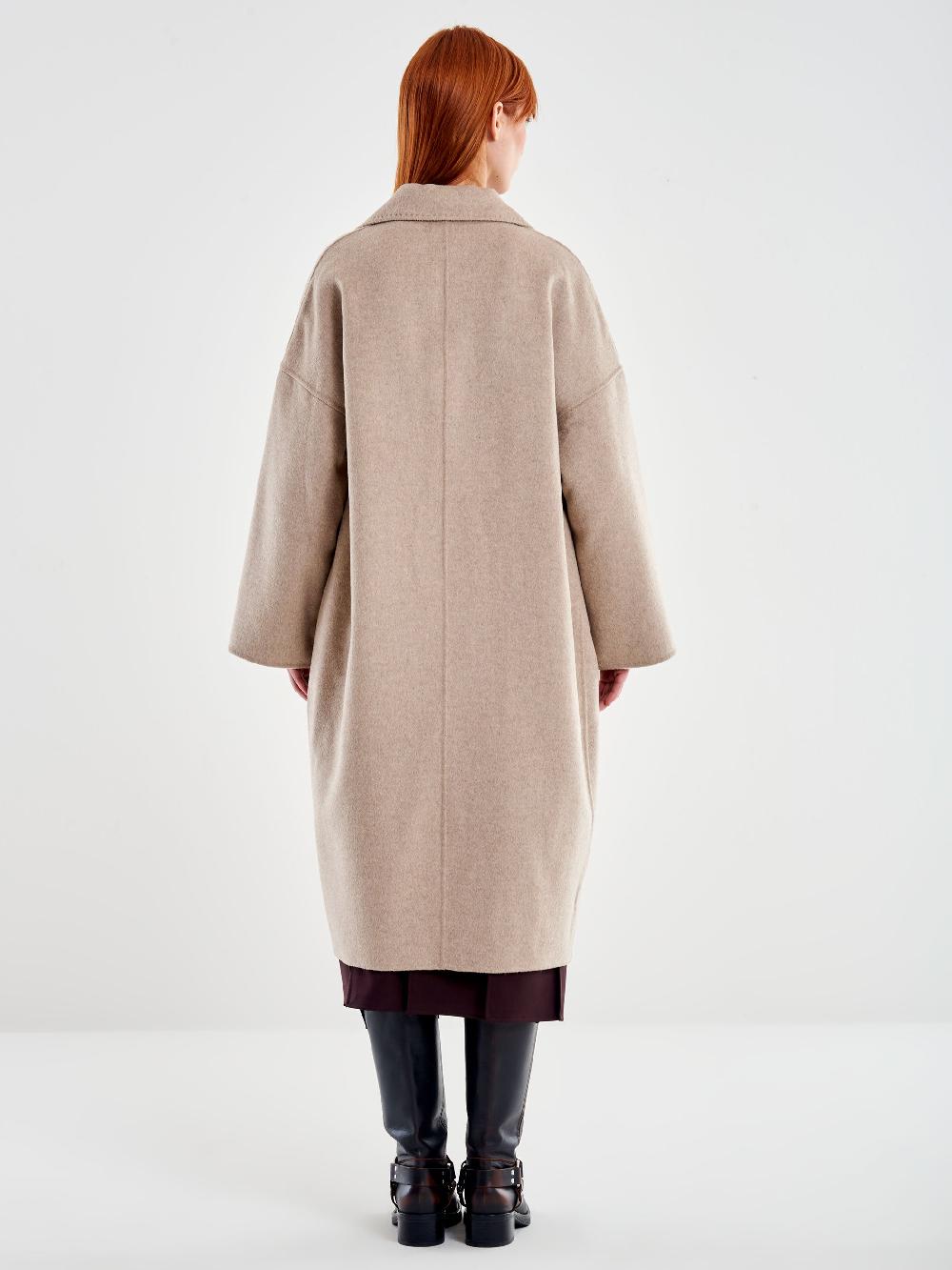 Vicolo Cappotto Oversized Fango In Saldo