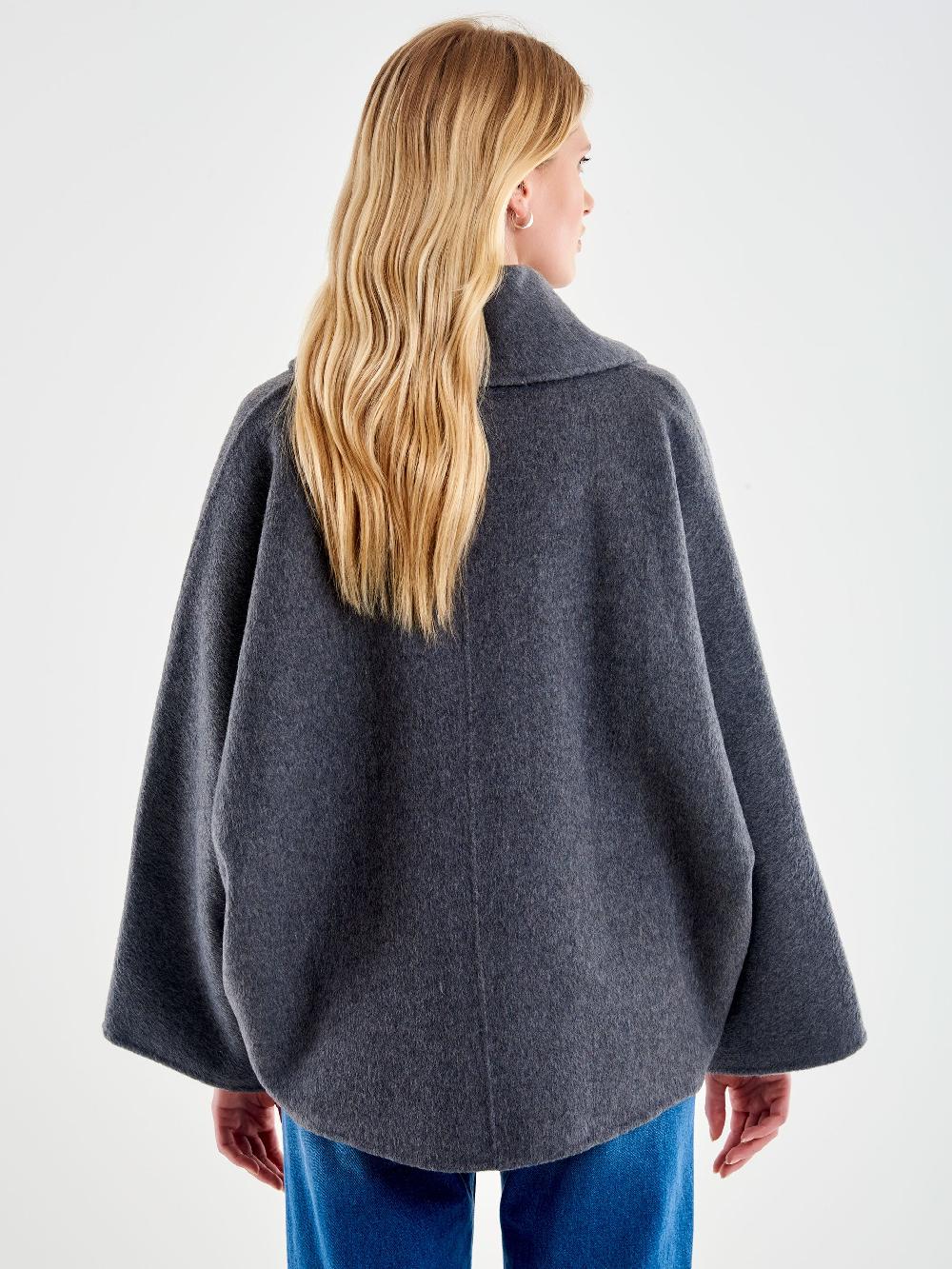 Vicolo Giacca Kimono Oversized Grigio Italia