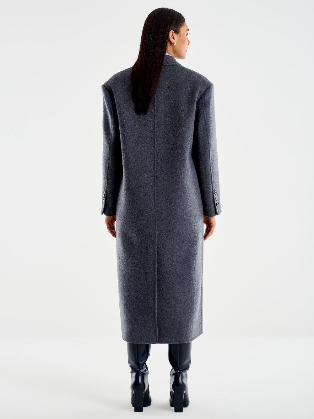 Vicolo Cappotto Maxi Spalle Grigio In Linea