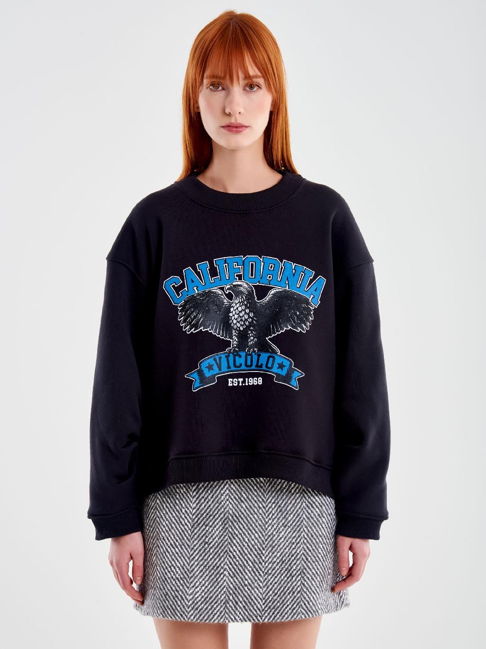Vicolo Felpa "California" Grigo Outlet