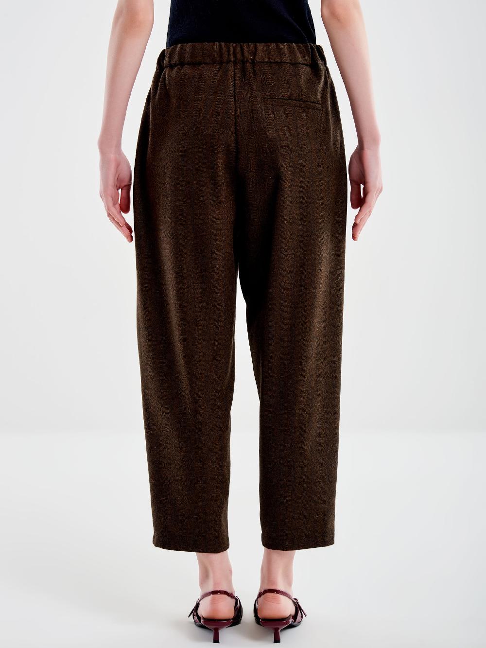 Vicolo Pantalone Carrot Fit Fesco di Lana Spinato – Vicolo 2025