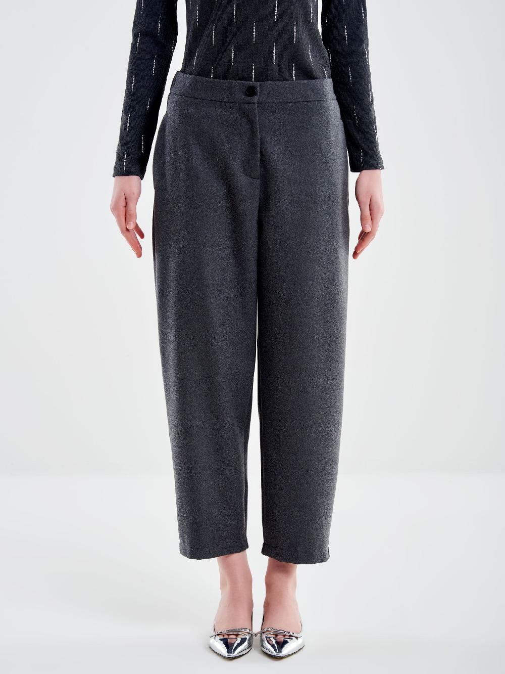 Vicolo Pantalone Carrot Fit Fesco di Lana – Vicolo In Linea