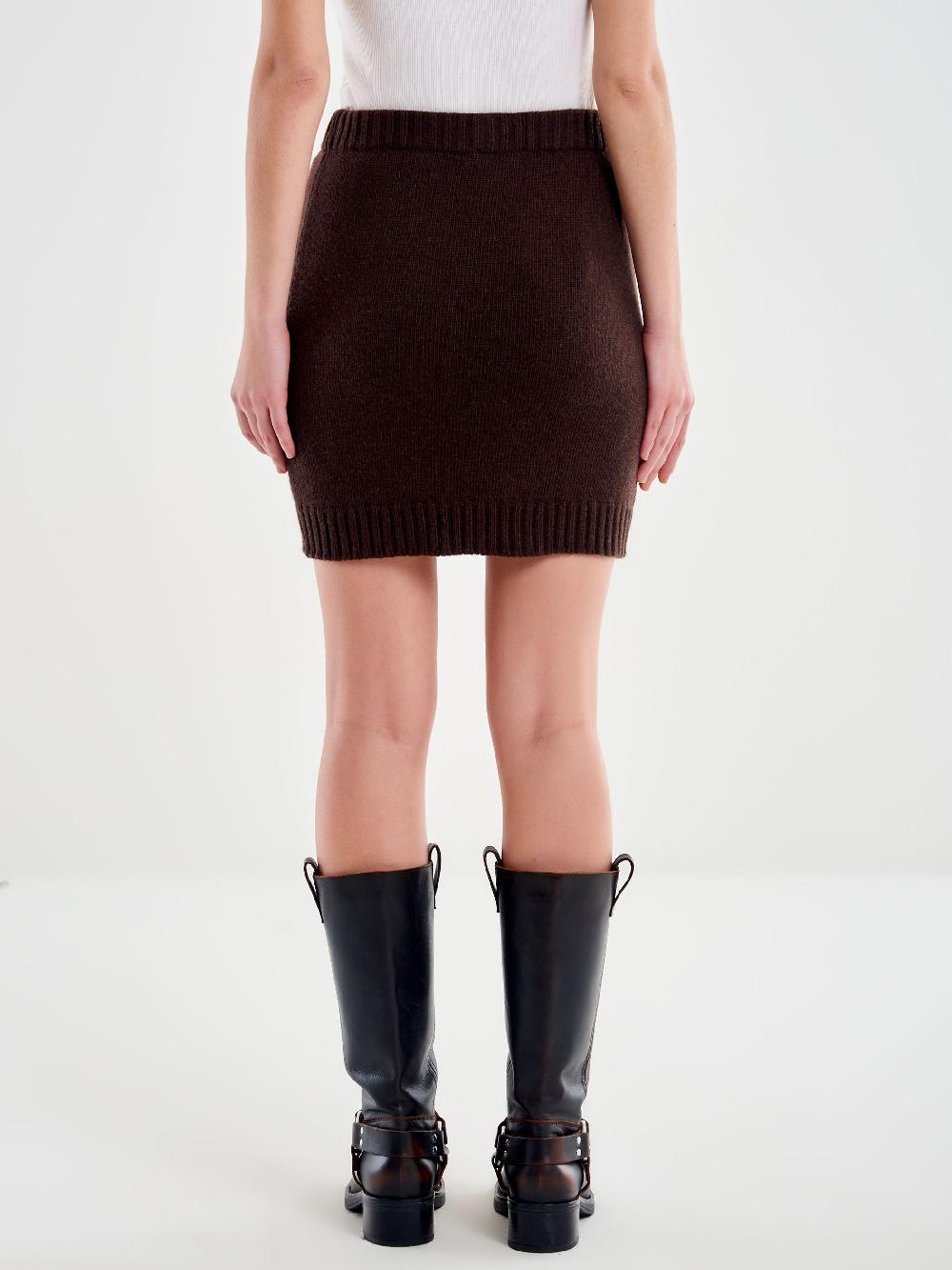Vicolo Gonna Mini in Maglia Moro Offerte