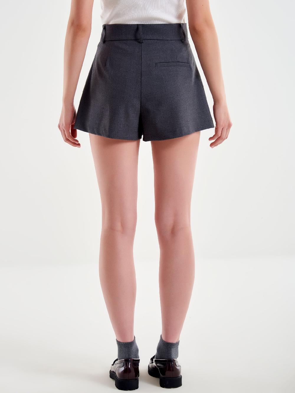 Vicolo Shorts con Pieghe Grigio Spedizione Gratuita