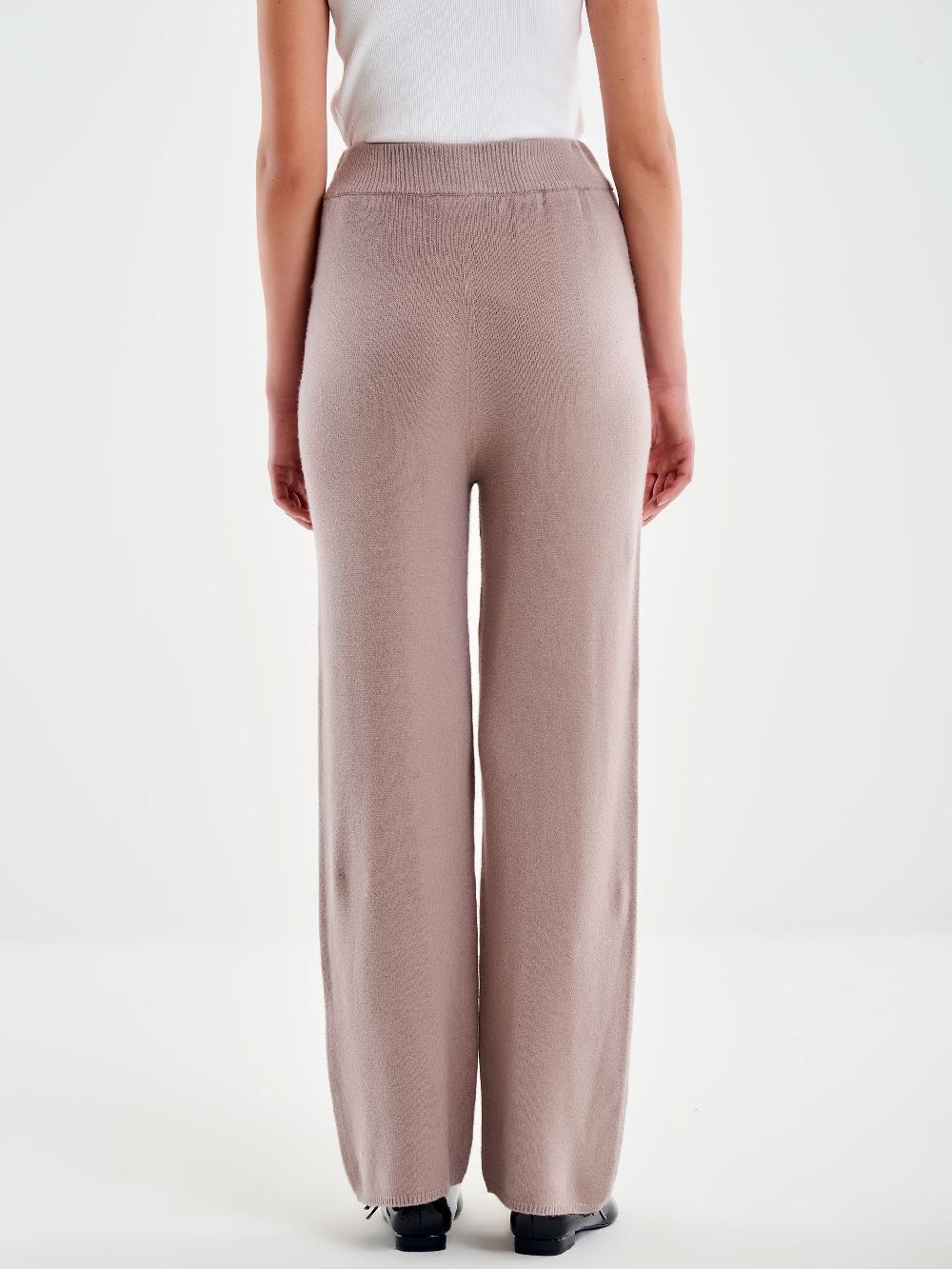 Vicolo Pantalone in Maglia con Elastico Beige Qualità Garantita