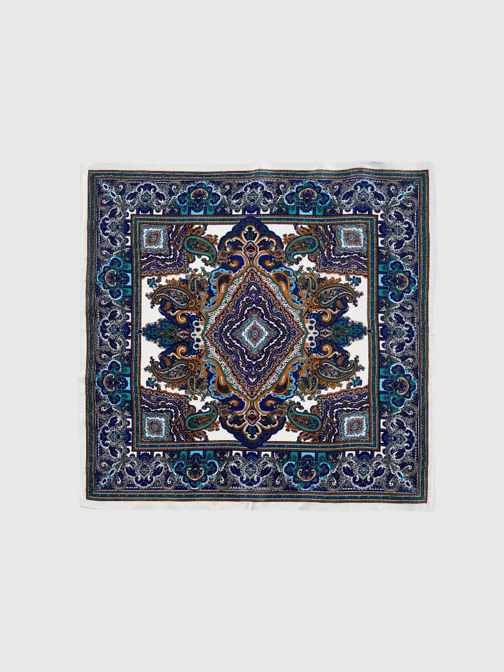 Vicolo Foulard in Seta Blu Consegna Veloce