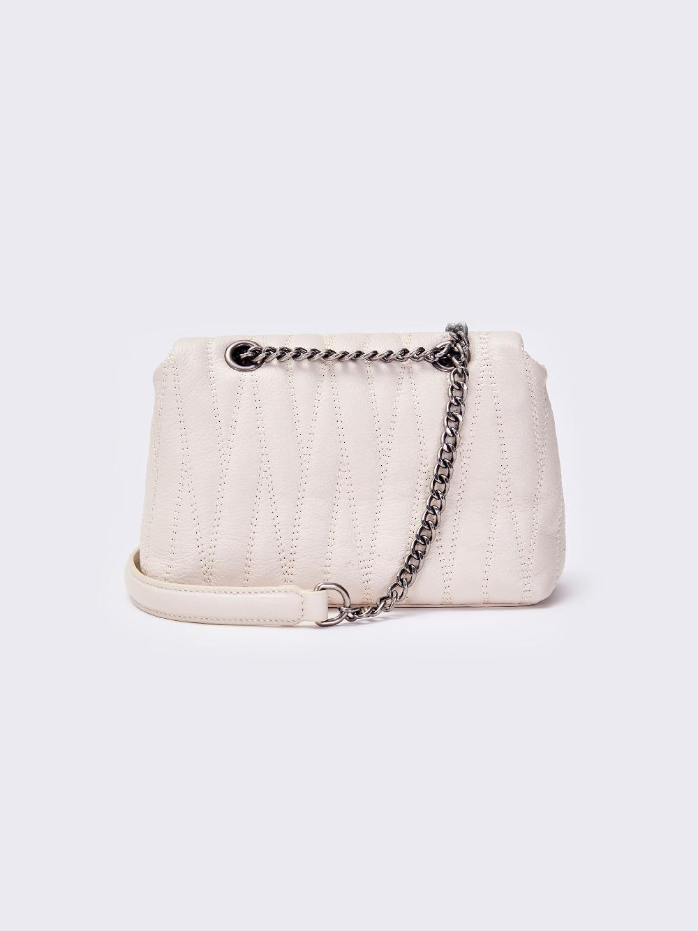 Vicolo Borsa Belleville Small Bianco Nuovo