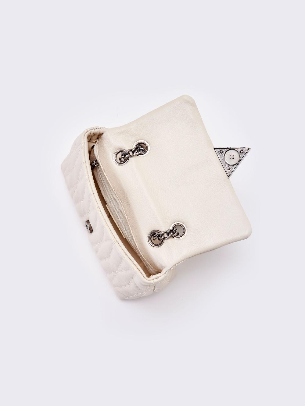 Vicolo Borsa Belleville Small Bianco Nuovo