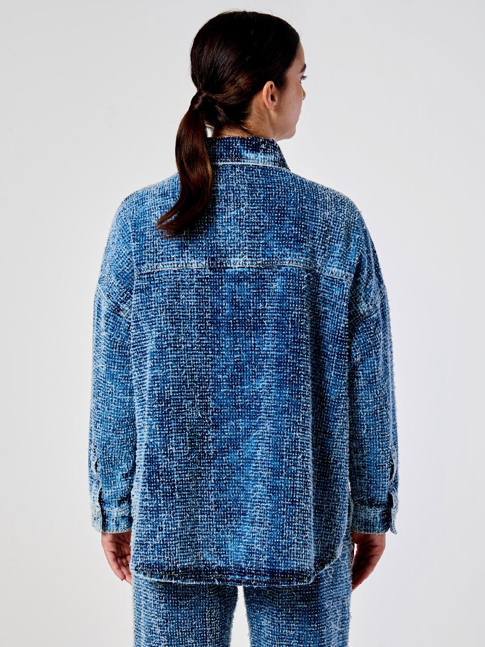 Vicolo Camicia in Denim OverBlu Sconto