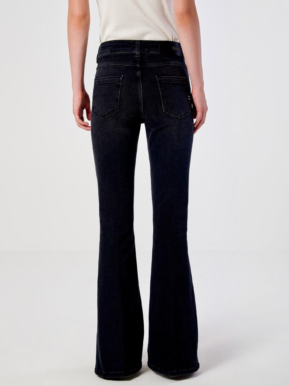 Vicolo Icon Jeans Gisele Flare NeroNero Offerta speciale della fabbrica