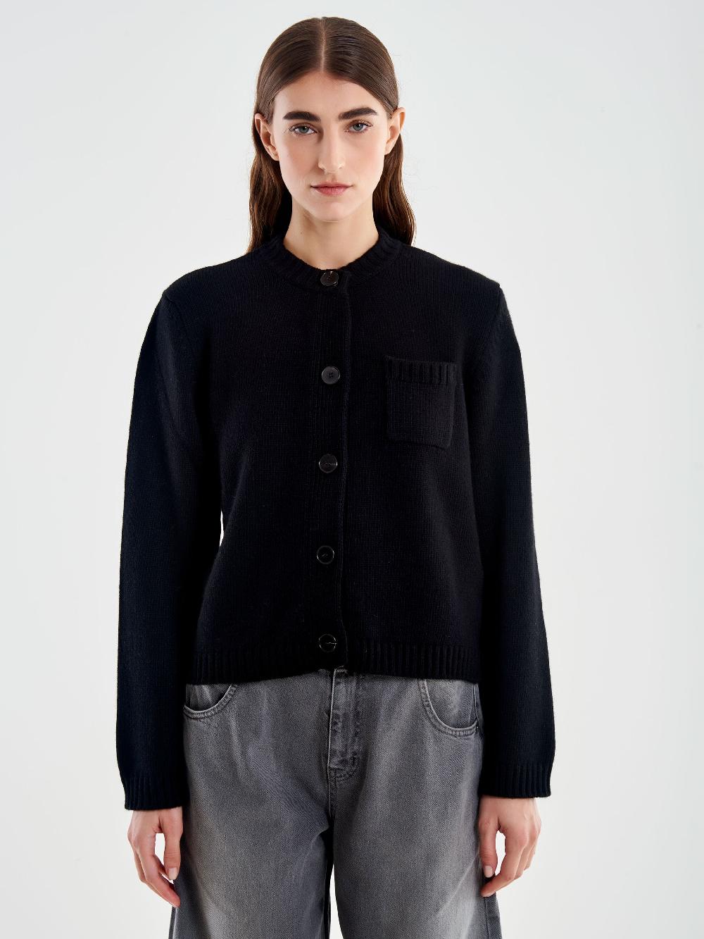 Vicolo Cardigan Koreana con Taschina Nero Soddisfazione Garantita