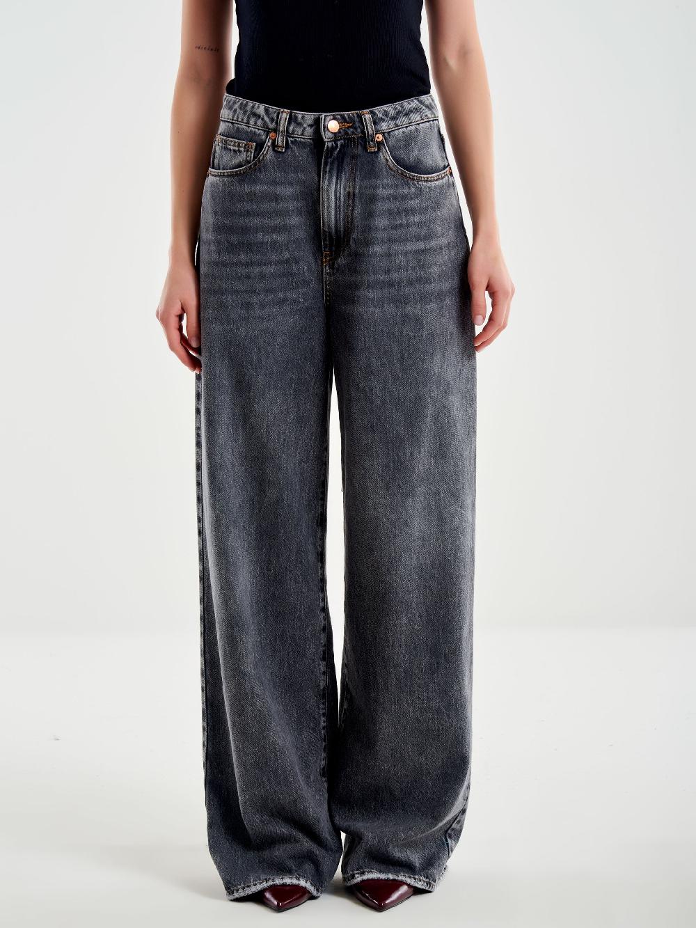 Vicolo Jeans Abby Ampi Grigi Nero Economico