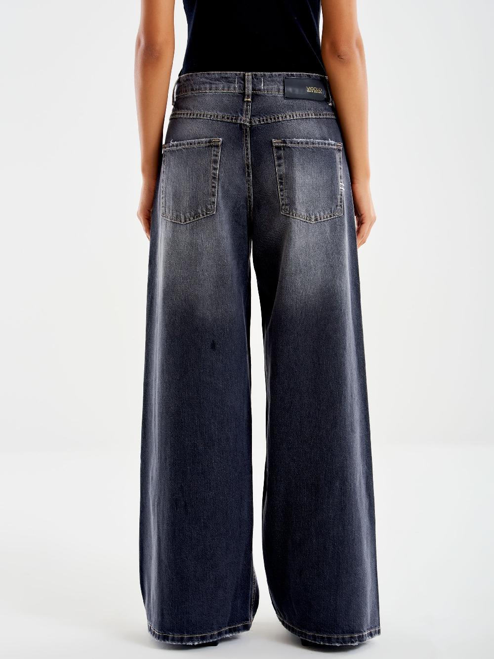 Vicolo Jeans Margaret Ampio Nero Online