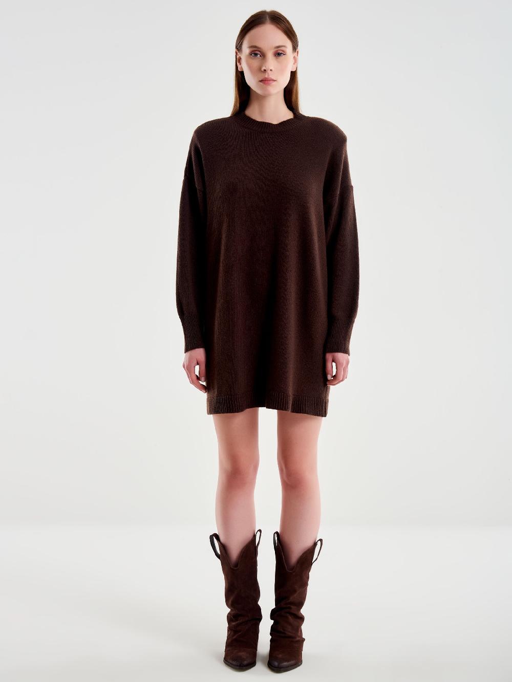 Vicolo Abito in Maglia con Spalline Moro Saldi Di Fabbrica