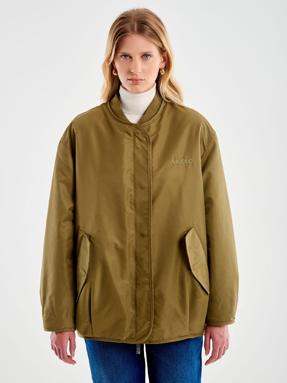 Vicolo Bomber Oversized Double Face Militare Online