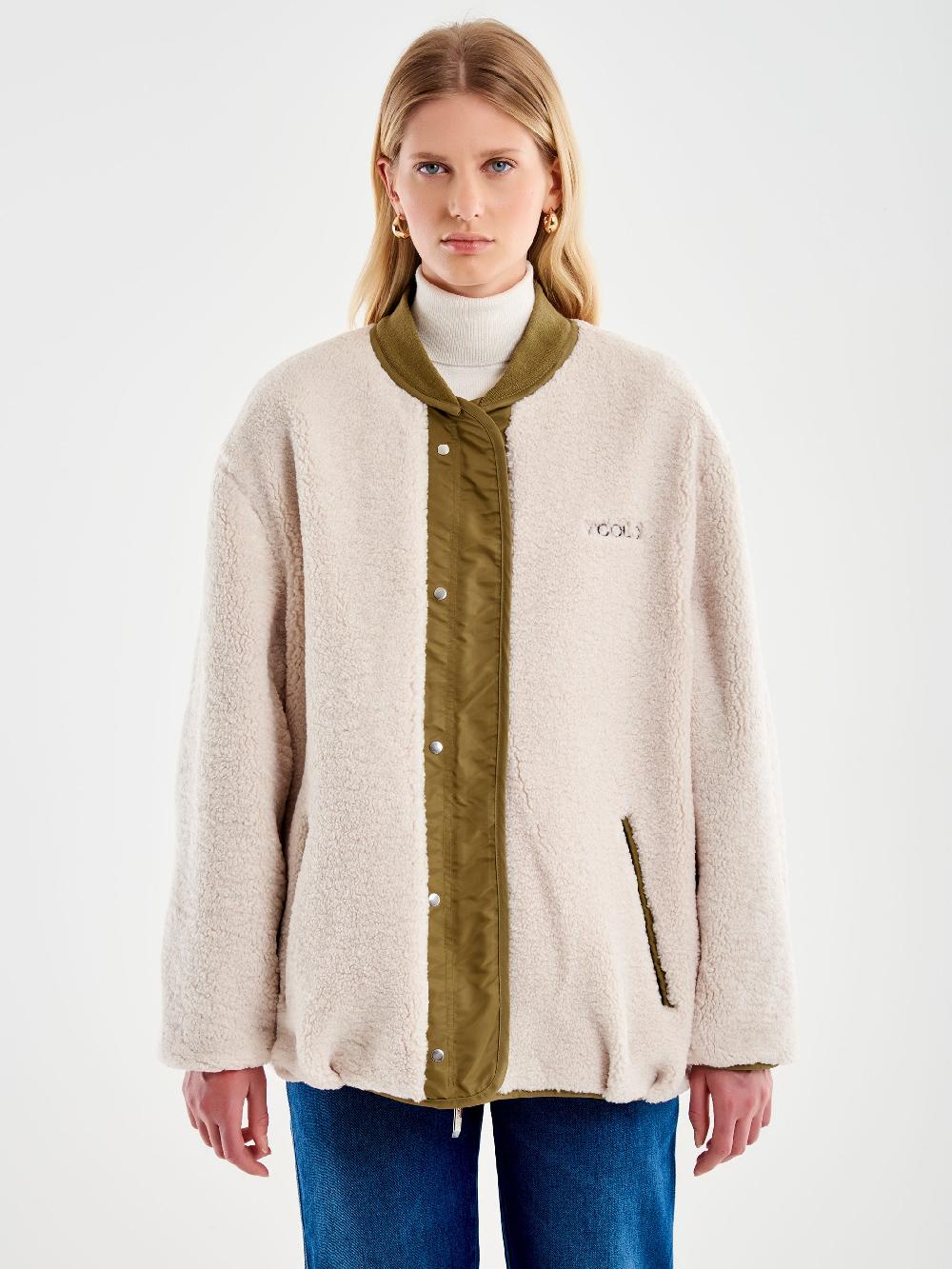 Vicolo Bomber Oversized Double Face Militare Online