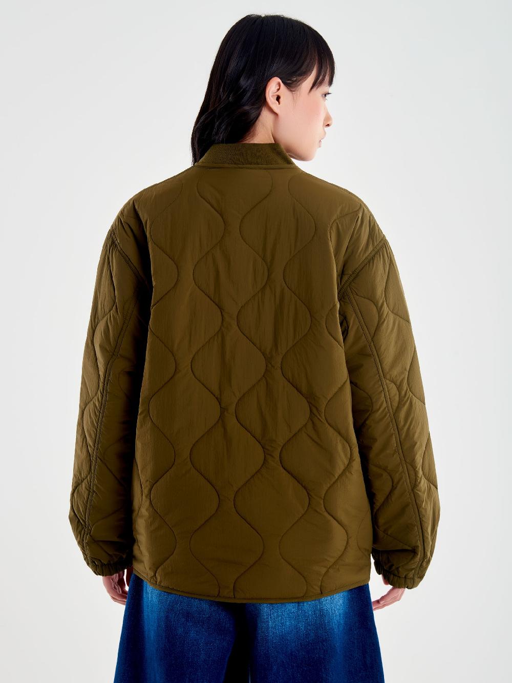 Vicolo Giacca Trapuntata Verde Outlet