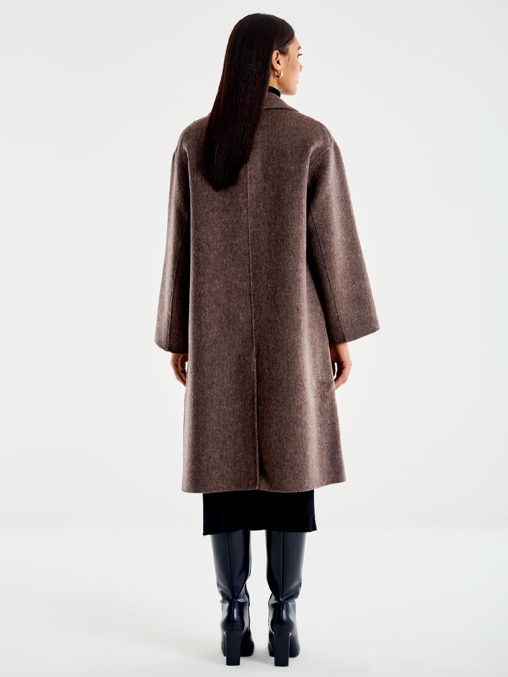Vicolo Cappotto Doppiopetto Oversized Moro Offerte