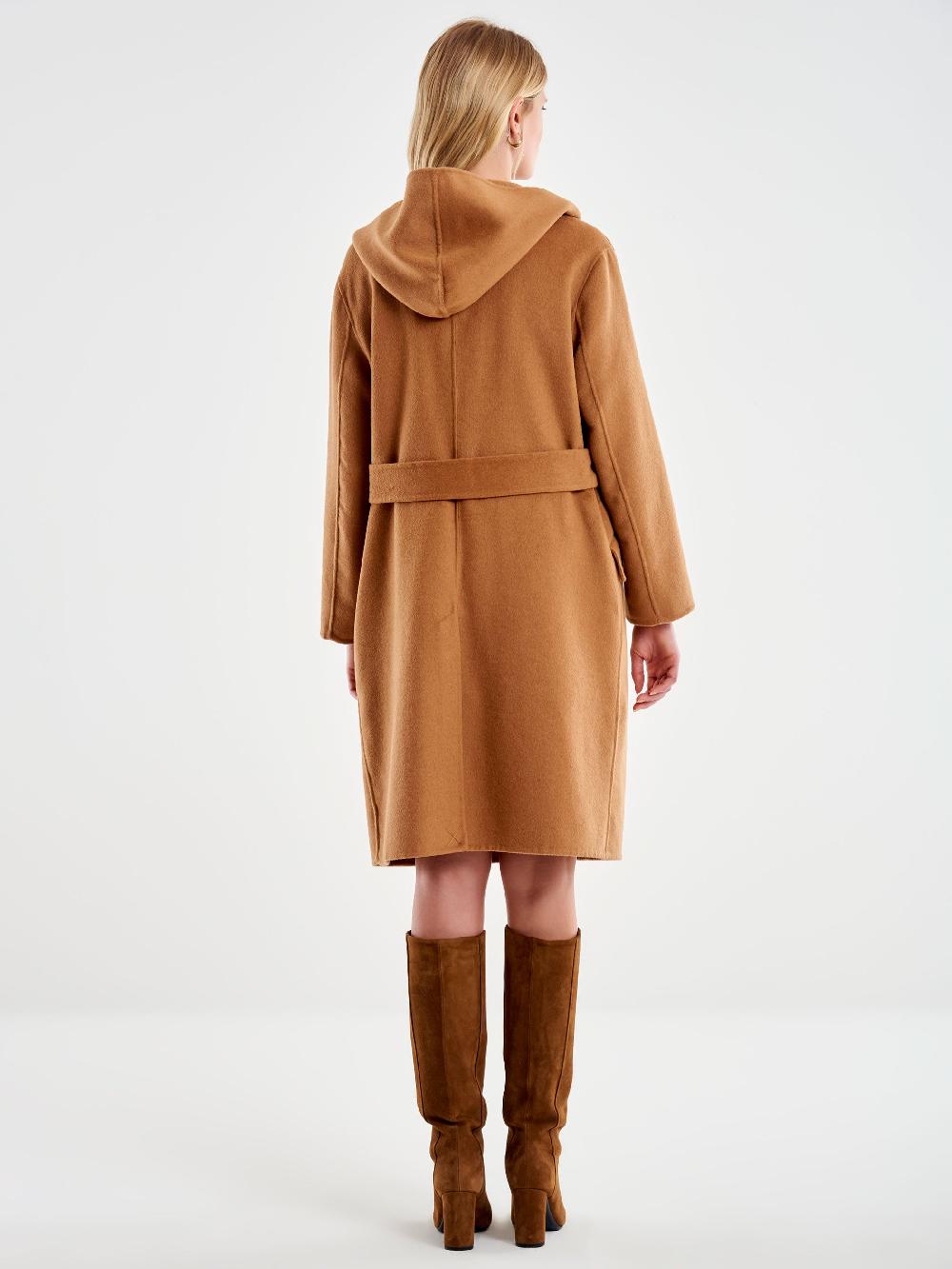 Vicolo Cappotto con Cappuccio Cammello Hotsell