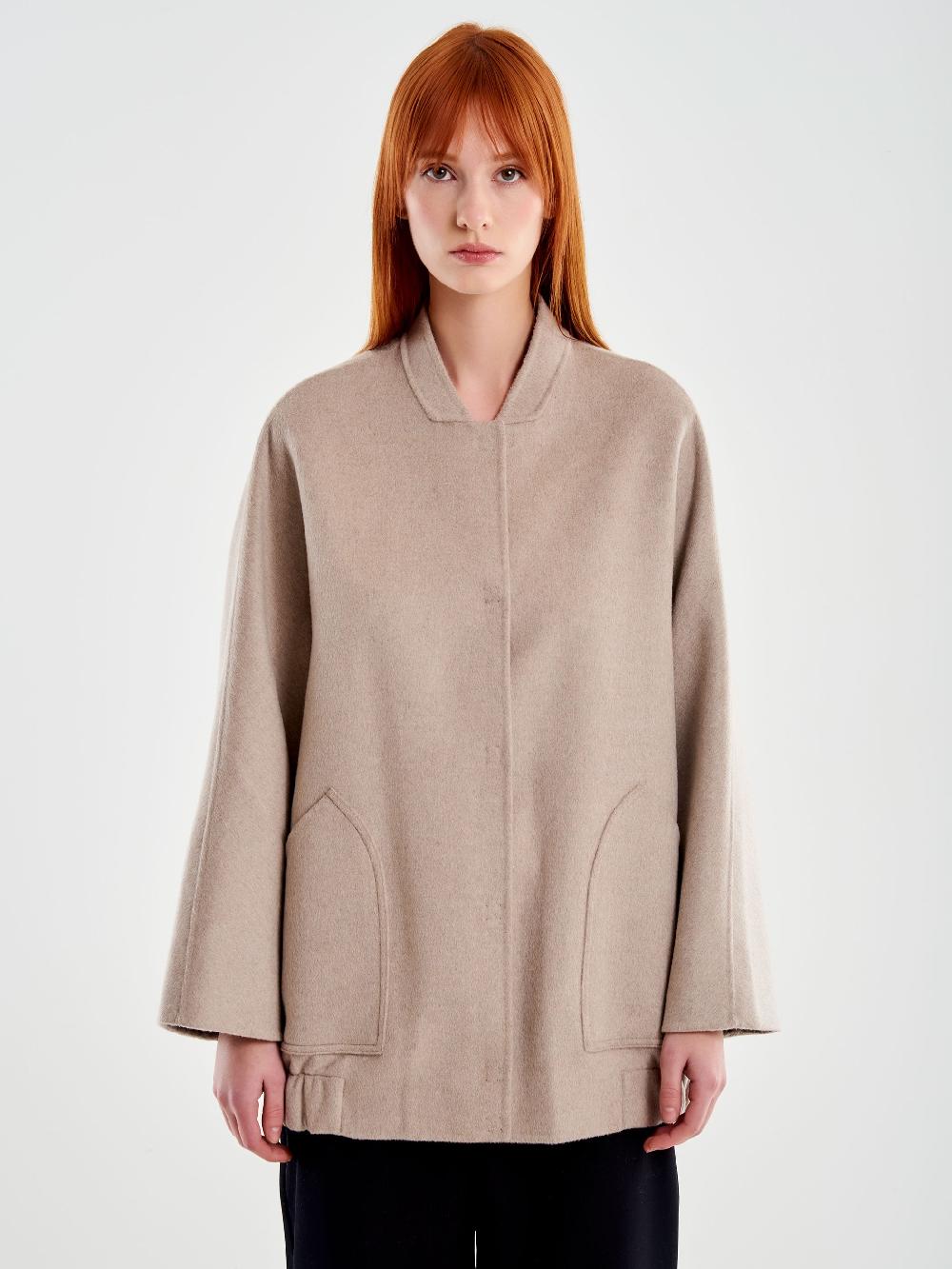 Vicolo Bomber in Misto Lana Beige Italia