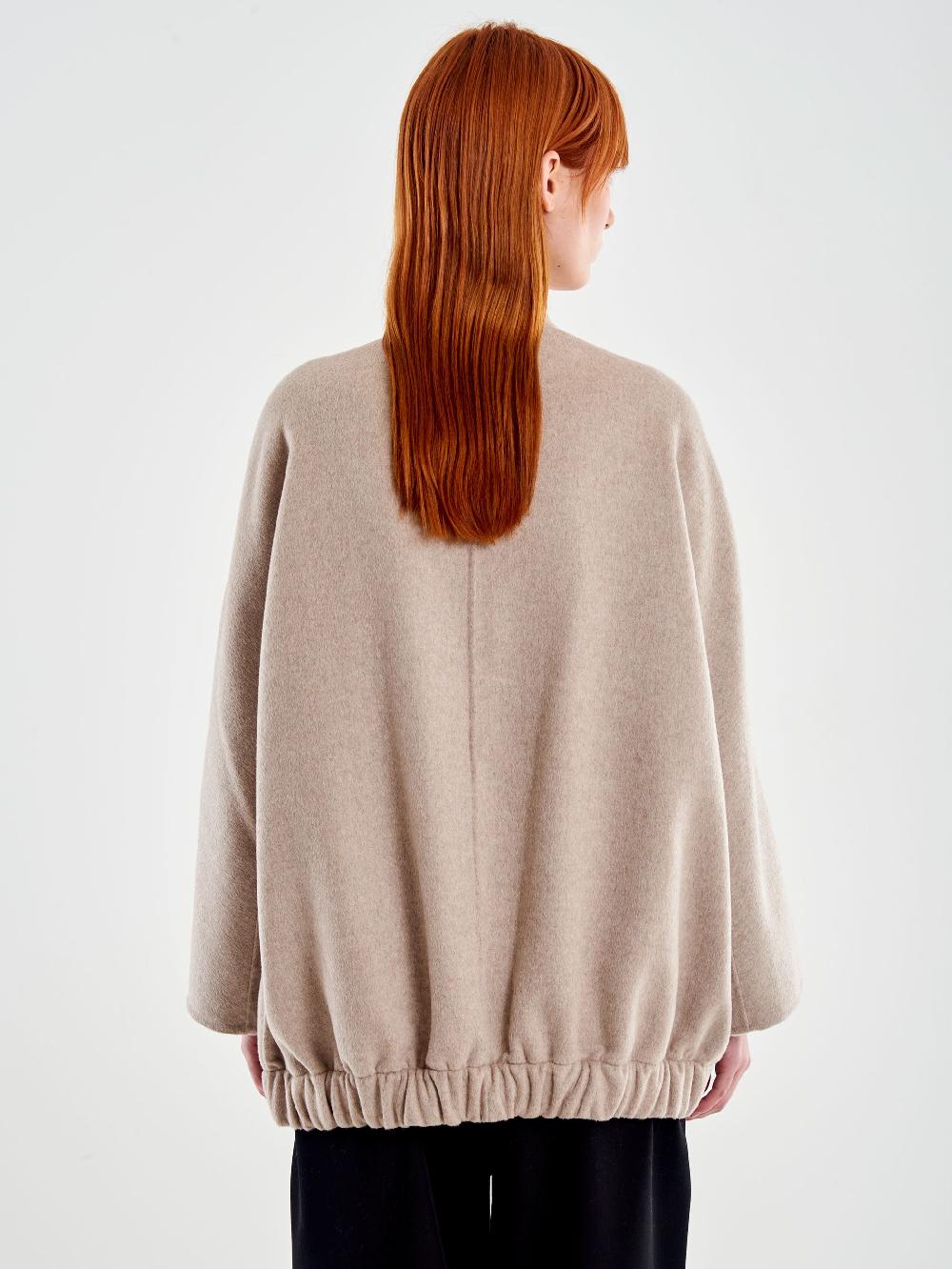 Vicolo Bomber in Misto Lana Beige Italia