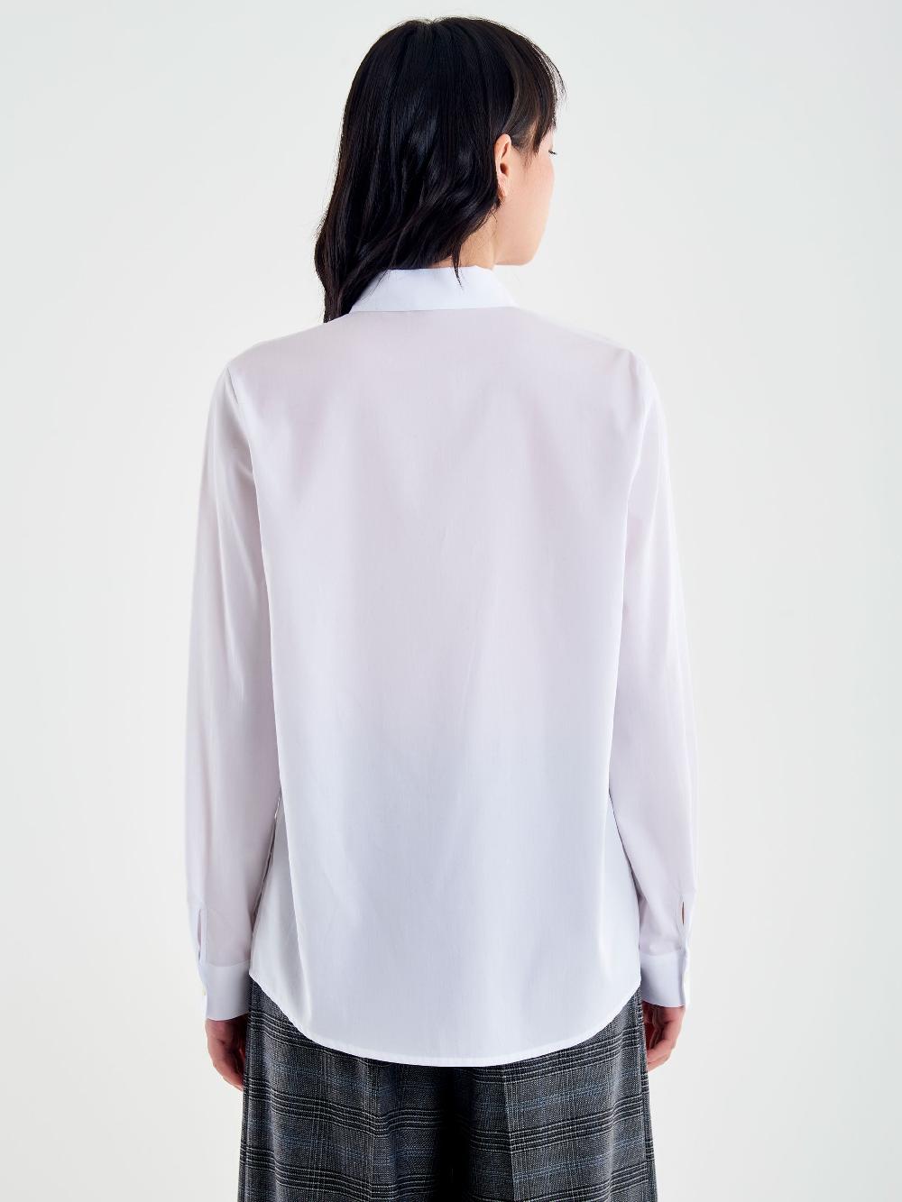 Vicolo Camicia Basic Bianco In Linea