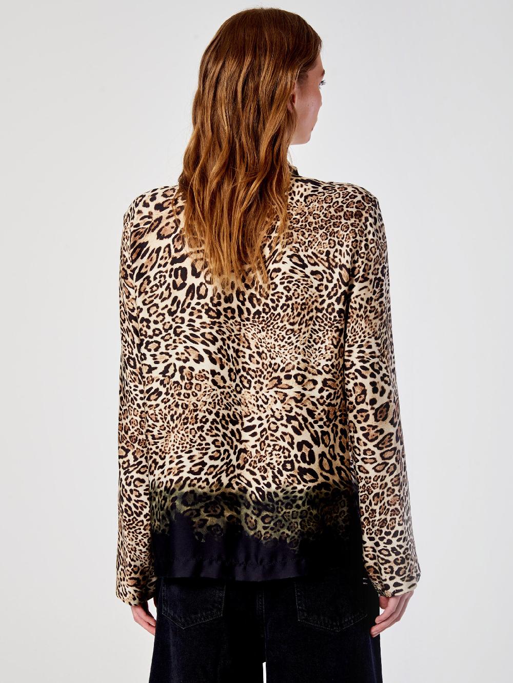 Vicolo Camicia Animalier SfumataBeige Soddisfazione Garantita