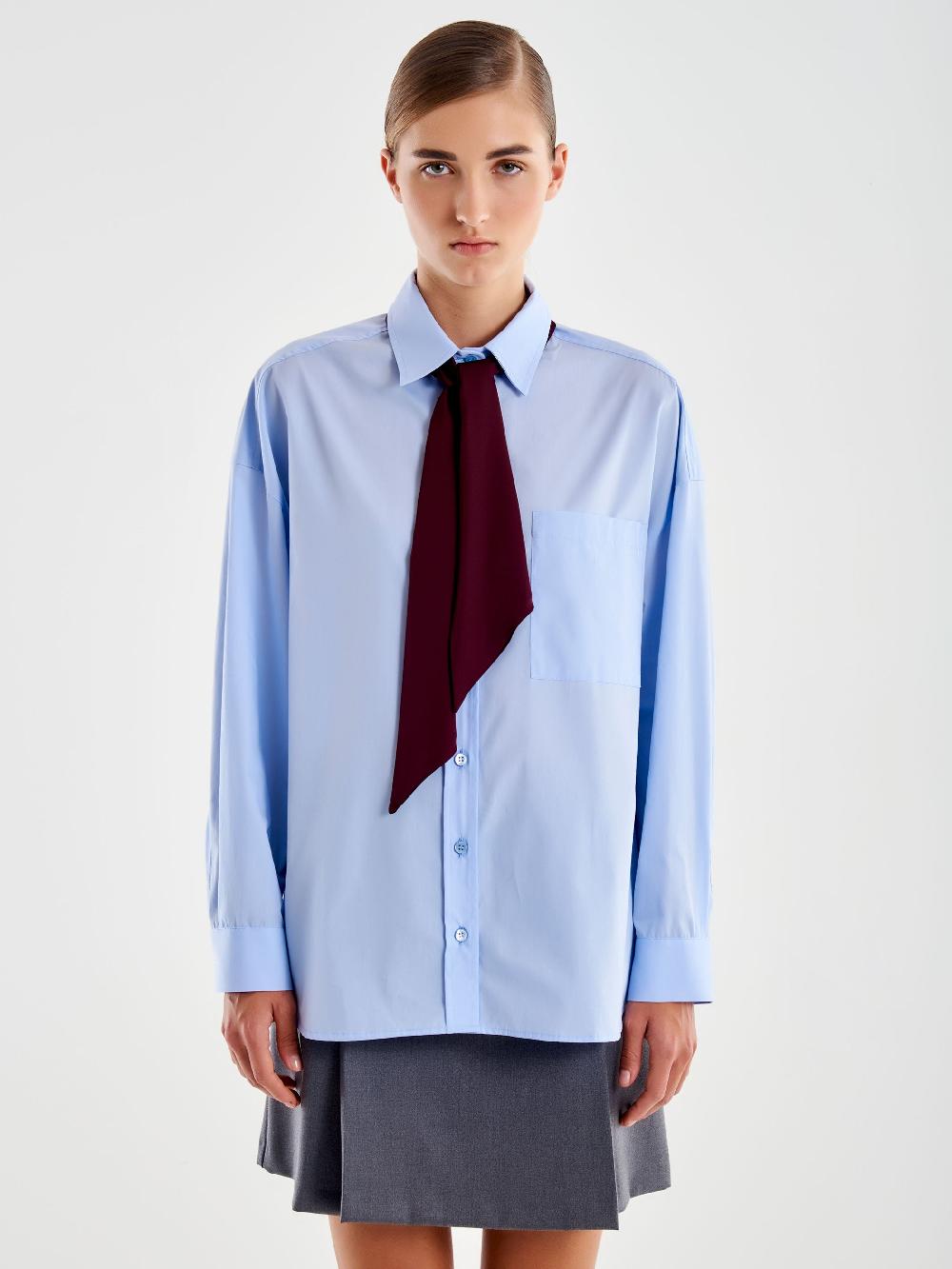Vicolo Camicia con Lavalliere Azzurro Qualità Garantita