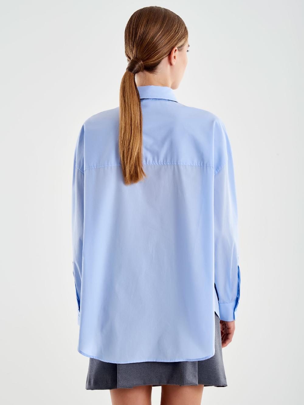 Vicolo Camicia con Lavalliere Azzurro Qualità Garantita