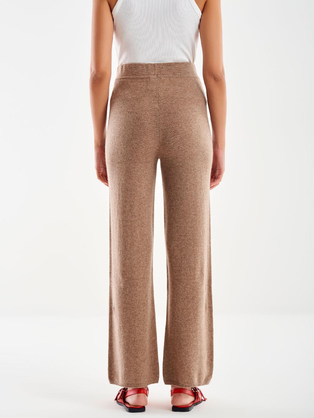 Vicolo Pantalone 100% Cashmere Fango Outlet