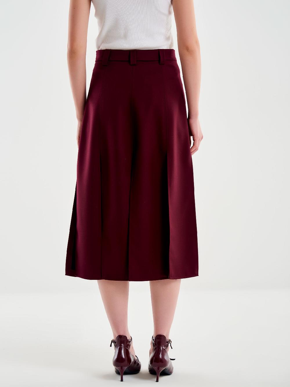 Vicolo Gonna Midi con Spacchi Bordeaux Hotsell