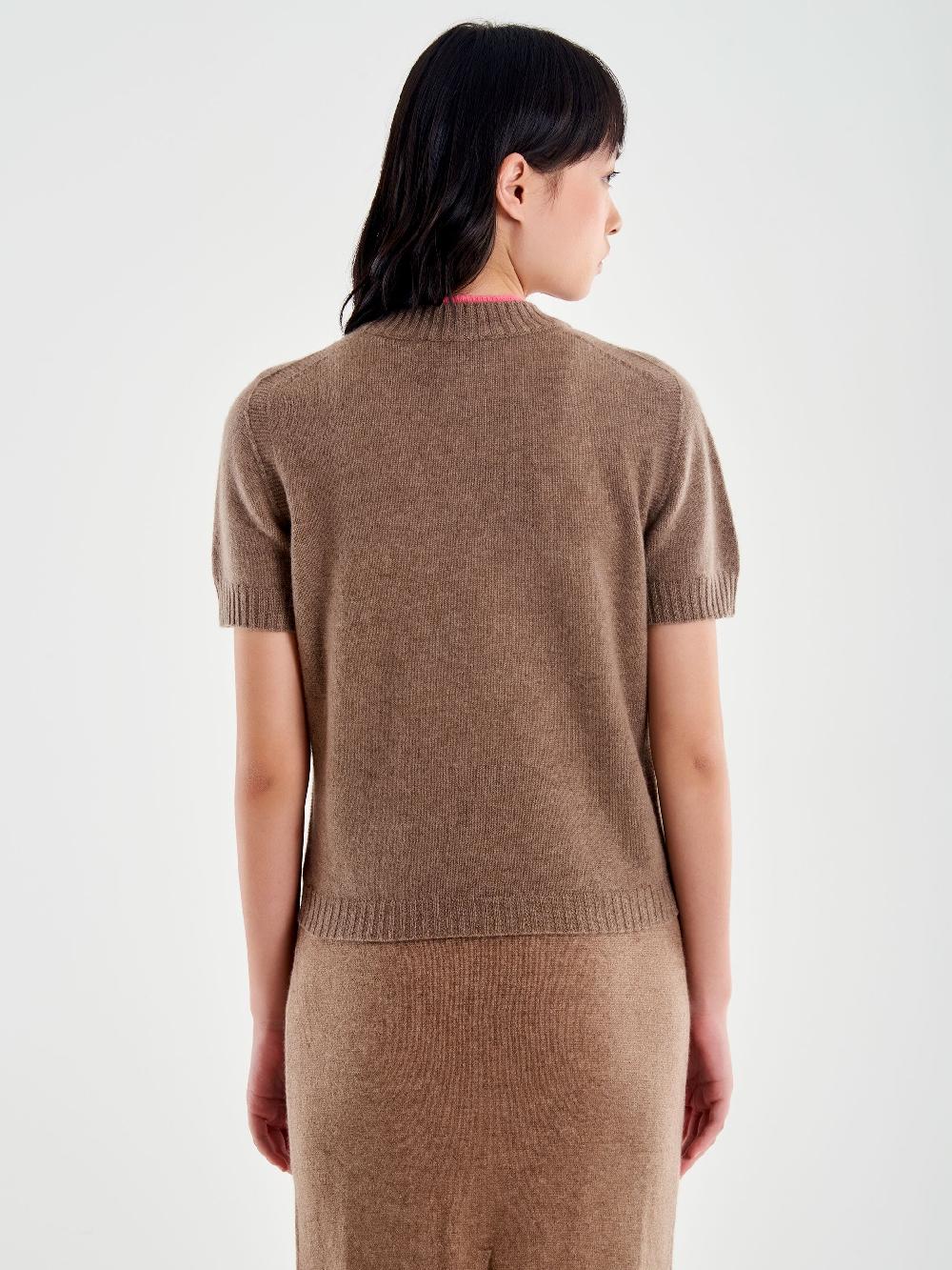 Vicolo Pull Bicolor Misto Cashmere Marrone Novità