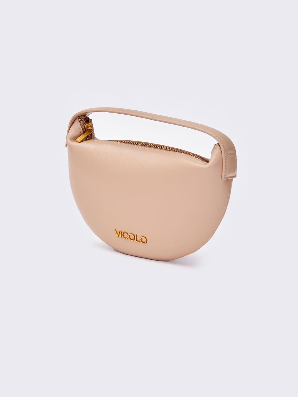Vicolo Borsa Croissant Beige Outlet