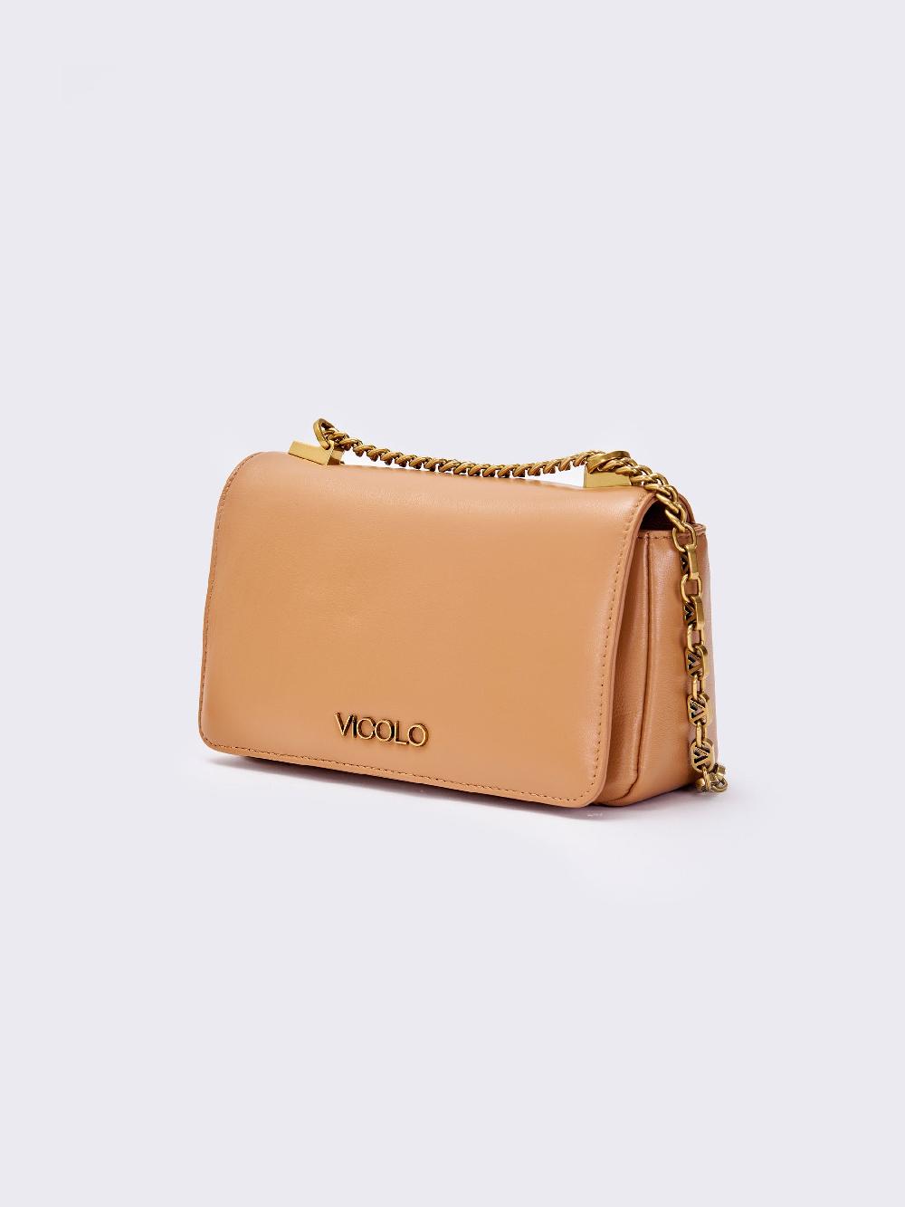 Vicolo Borsa Treasure Cammello Qualità
