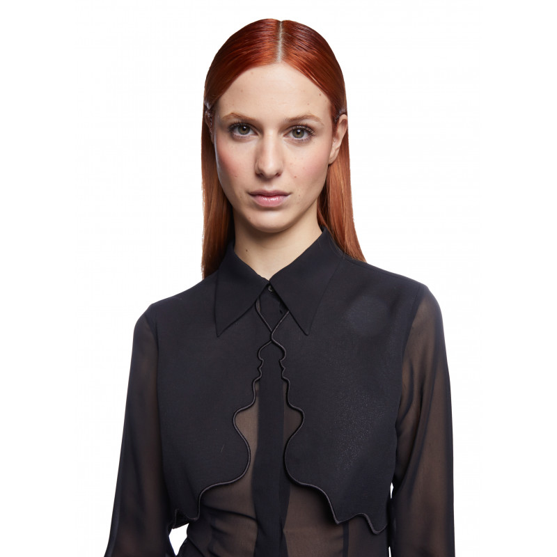 Vivetta CAMICIA CON RICAMO PROFILI GEORGETTE Vendite Flash