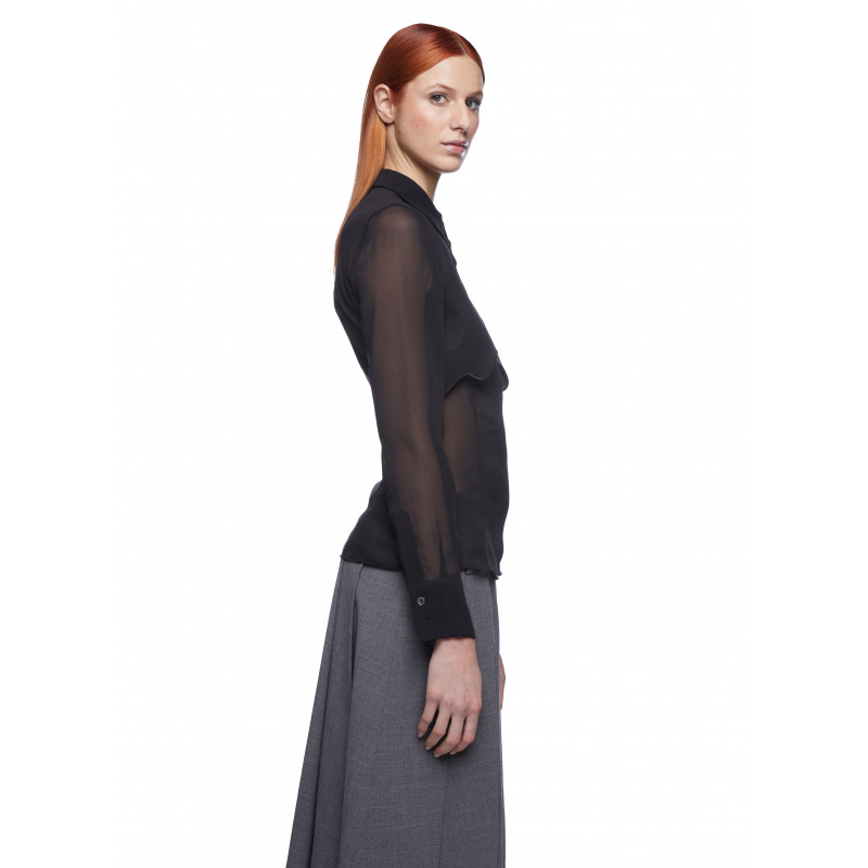Vivetta CAMICIA CON RICAMO PROFILI GEORGETTE Vendite Flash