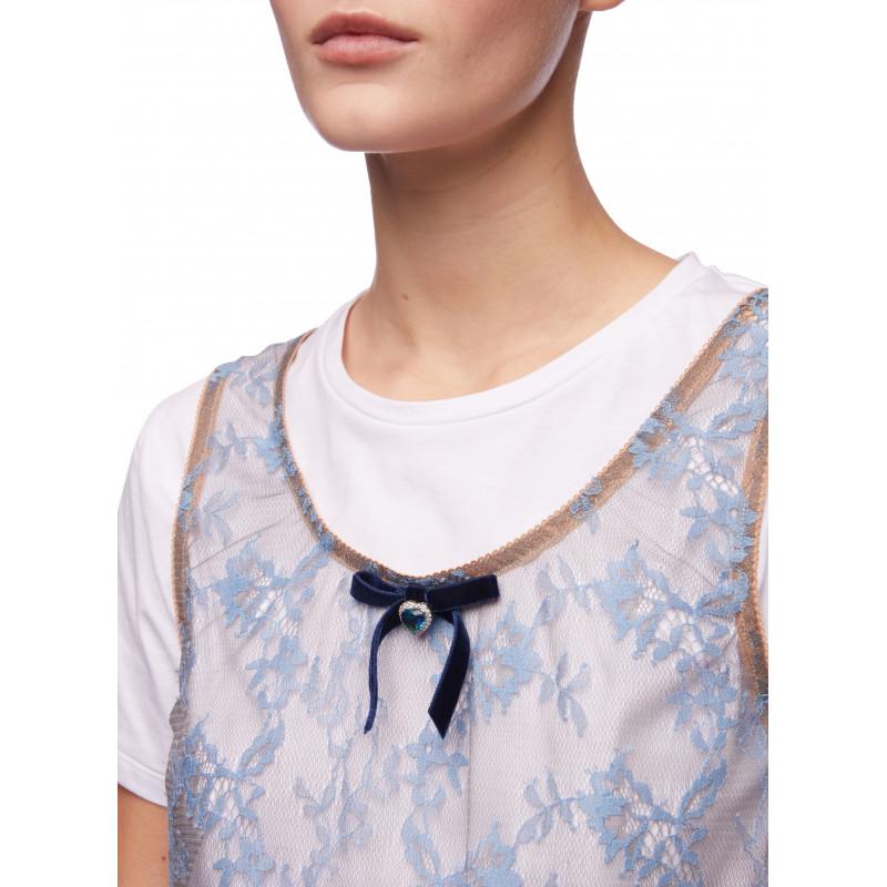 Vivetta T-SHIRT CON TOP PIZZO Vendita Economica