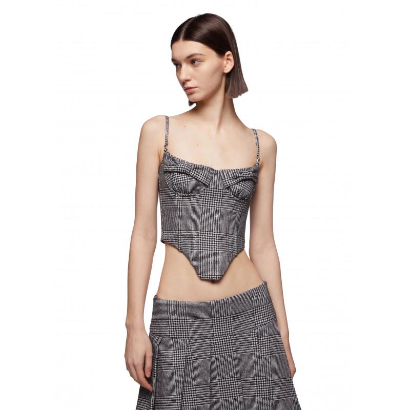Vivetta TOP BUSTIER PIED-DE-POULE Saldi Di Fabbrica