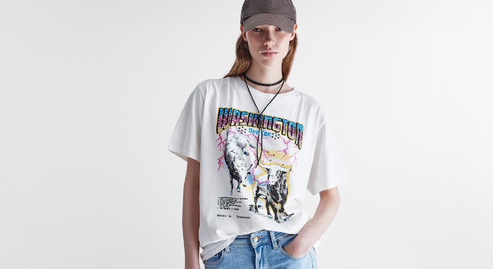 ﻿Washington Dee Cee White Rodeo T-Shirt Fino Al -60%