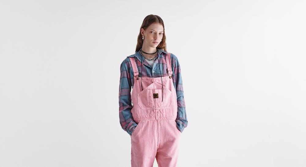 Washington Dee Cee Pink Denim Overall Sottocosto