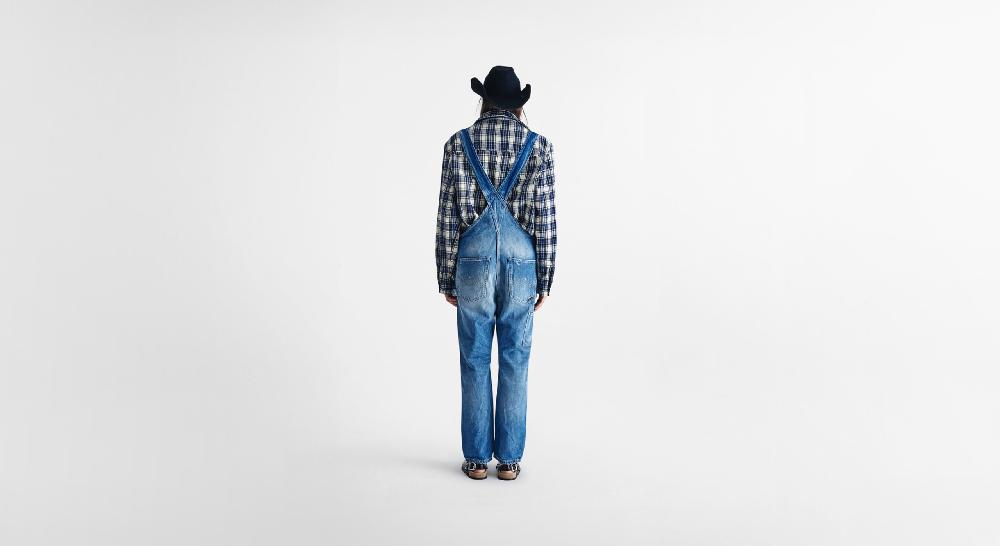 Washington Dee Cee Distressed Blue Overalls Convenienza