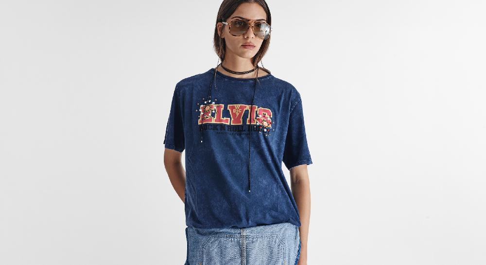 Washington Dee Cee Blue Elvis T-Shirt Presa