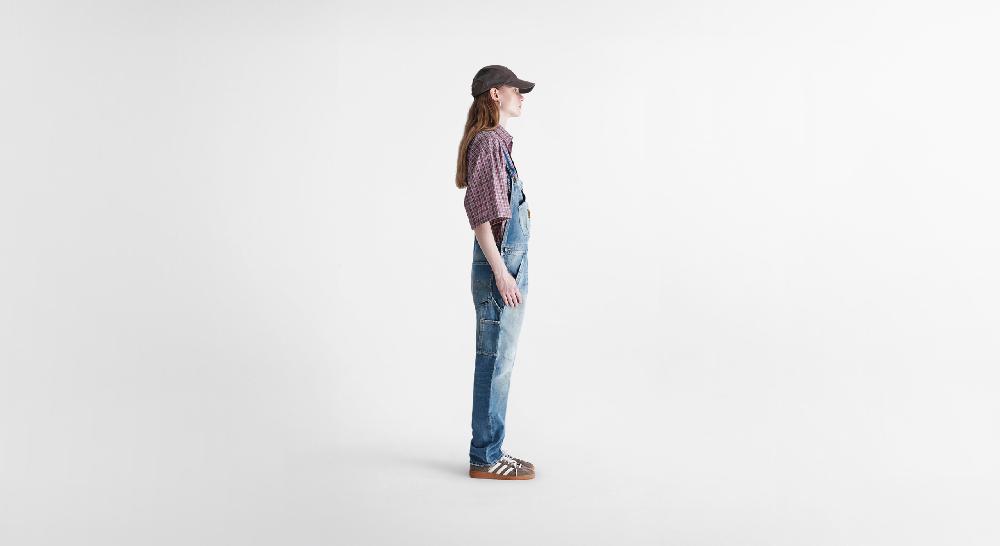 Washington Dee Cee Distressed Aged Blue Overalls Online