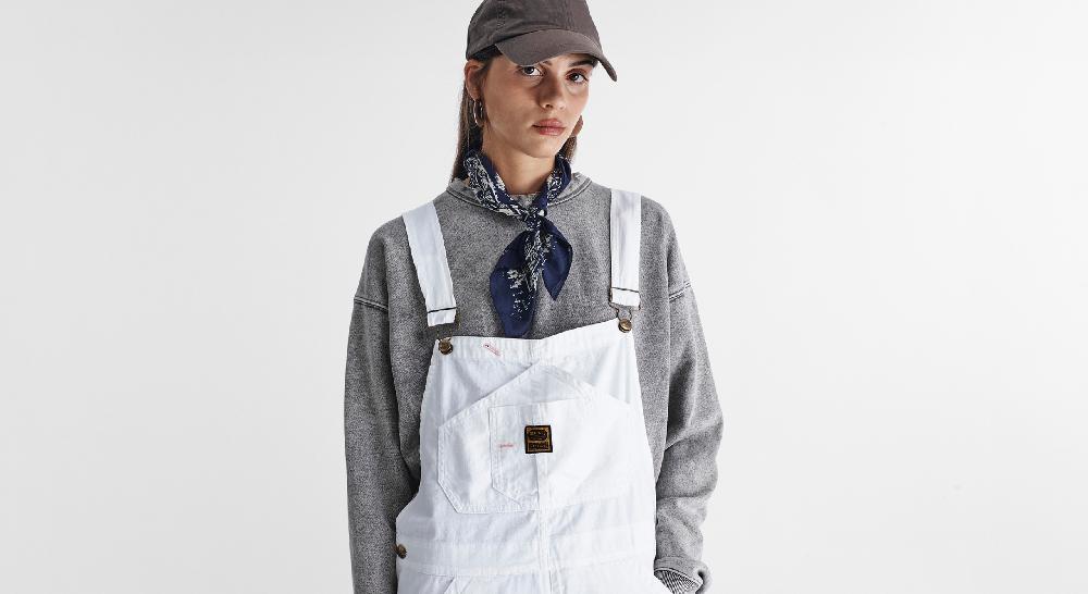 Washington Dee Cee White Light Denim Overalls Outlet