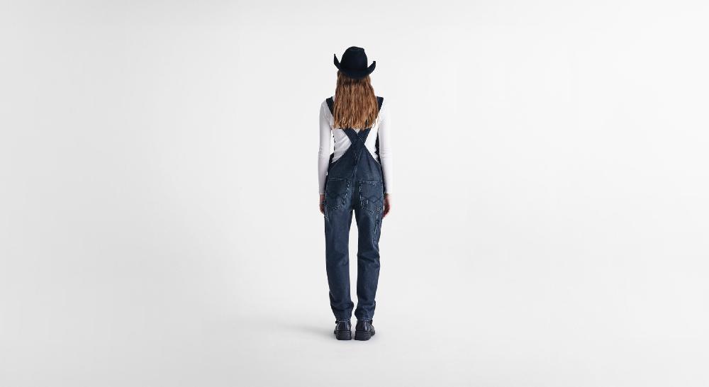 Washington Dee Cee Black Denim Overalls In Vendita