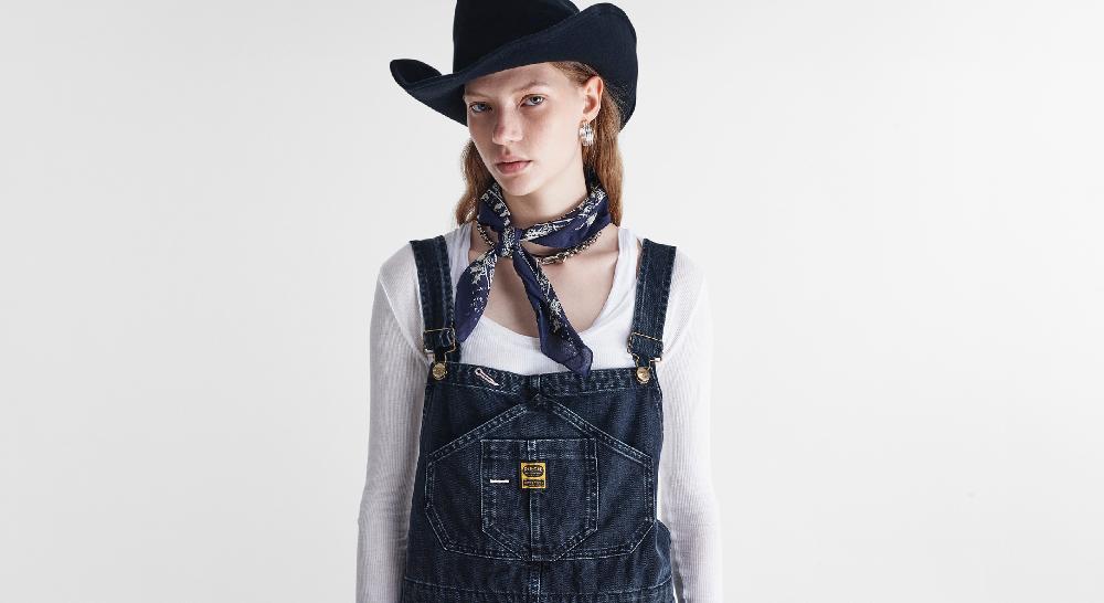 Washington Dee Cee Black Denim Overalls In Vendita