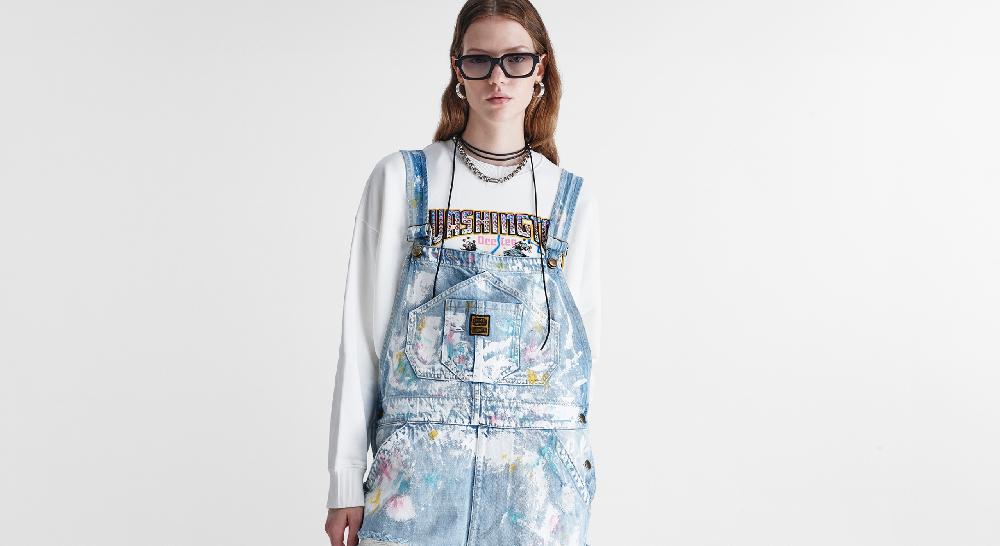 Washington Dee Cee Light Blue Paint Overalls Saldi