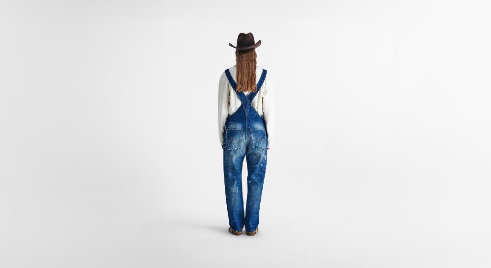 Washington Dee Cee Distressed Dark Blue Overalls Vendita Calda