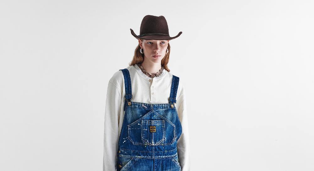 Washington Dee Cee Distressed Dark Blue Overalls Vendita Calda