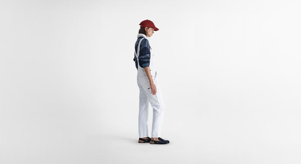 Washington Dee Cee White Denim Overalls Vendita Economica
